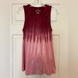 American Eagle Pink Tie-Dye Tank- Small